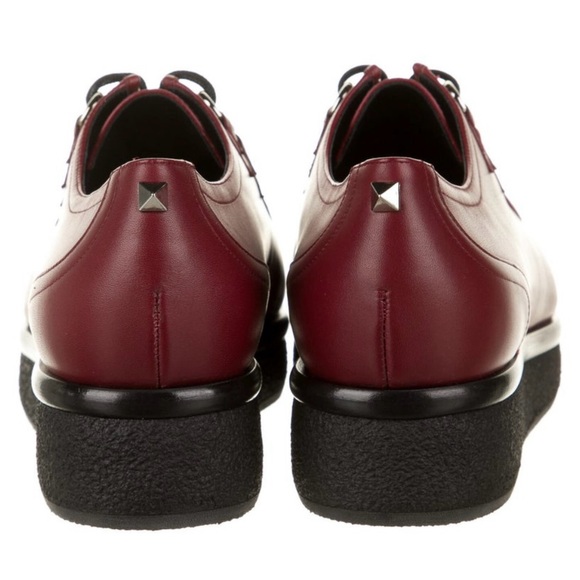 Valentino Leather Studded Accents Oxfords - Size 37 - Picture 3 of 4
